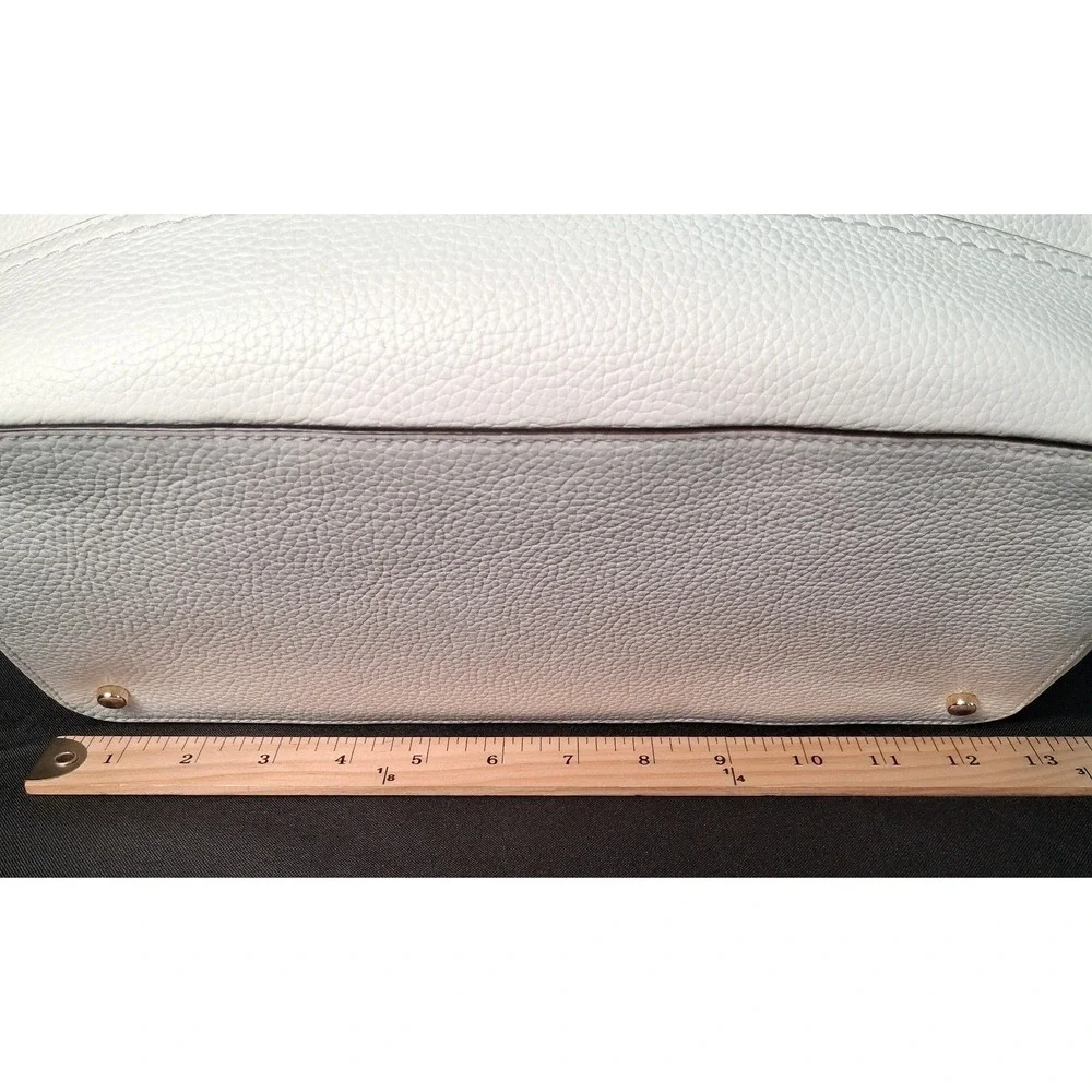 Kate‎ Spade New York White Pebble Leather Tote 13 x 10 x 6